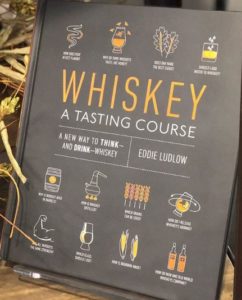 brown book with whiskey title